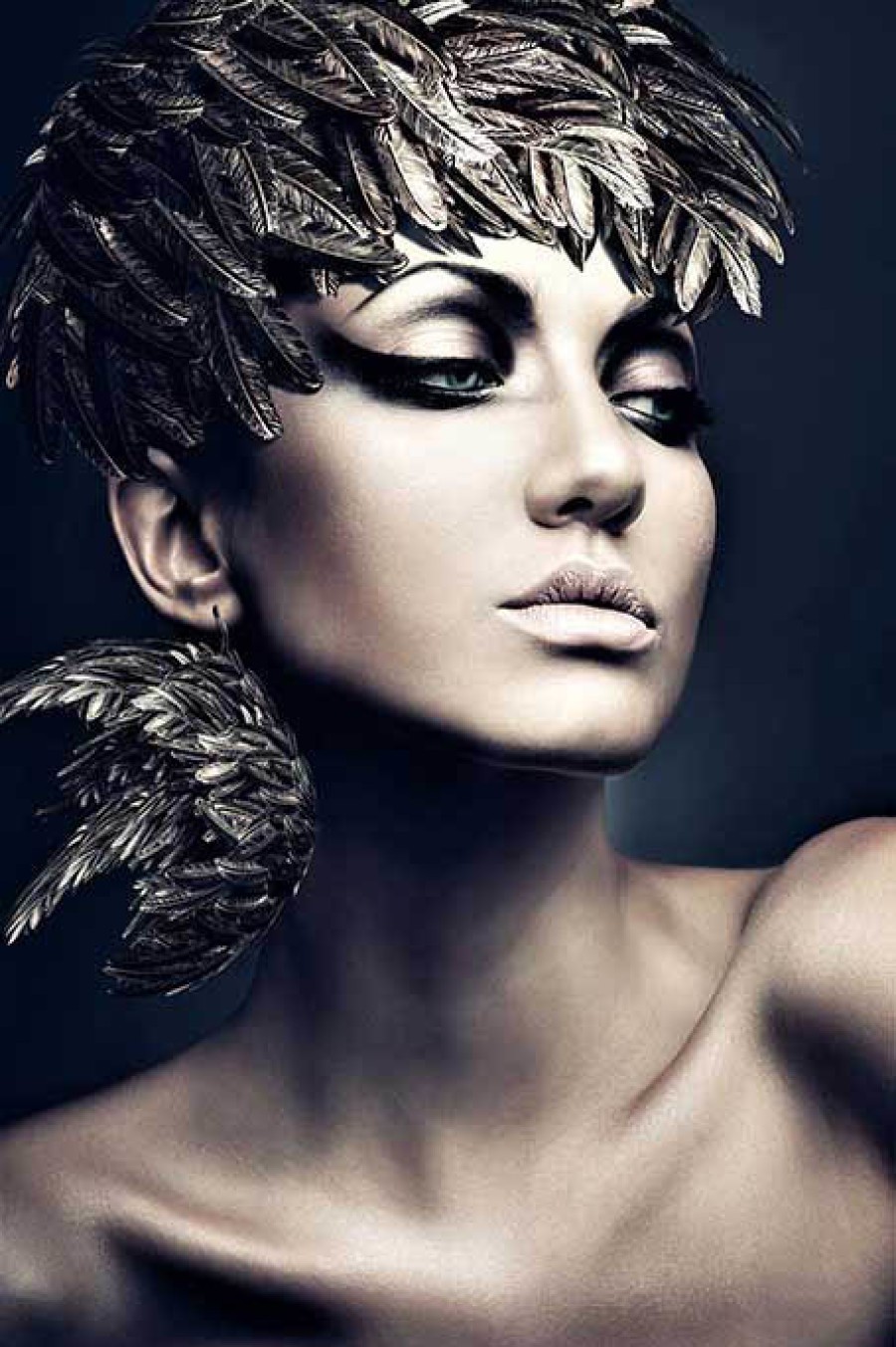 Art Gallery Xiart | Silver Feather Woman